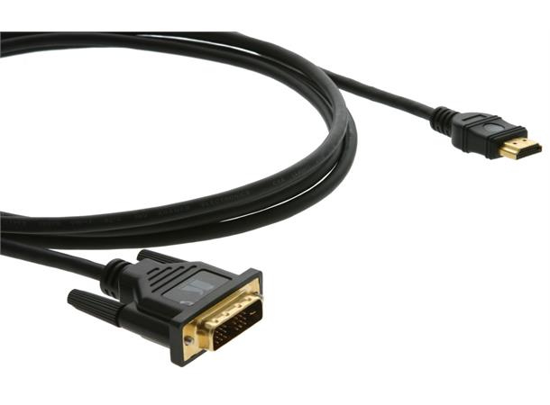 Kramer HDMI-DVI Kabel -  1,8 m HDMI - DVI-D 1080p Sort 